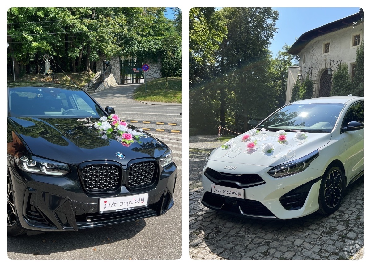 BMW X4 SUV i KIA PROCEED GT Line | Auto do ślubu Kraków, małopolskie - zdjęcie 1