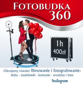 Fotobudka 360 na Wesela, Studniówki,Komunie,Urodziny,Imprezy Firmowe, Fotobudka na wesele Strzelin