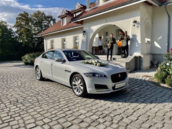 Biały Jaguar XF | Auto do ślubu Kraków, małopolskie