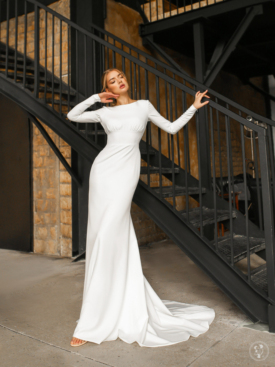 Lakoniczna suknia ślubna o kroju syreny Eva - zdjęcie 1