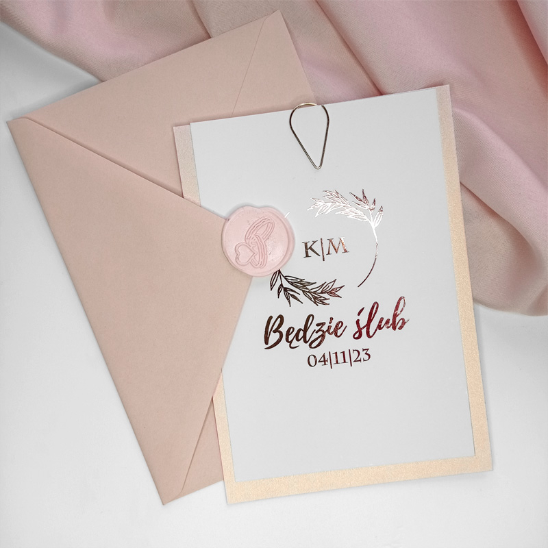 OLIWIA – zaproszenia ślubne rose gold - zdjęcie 1