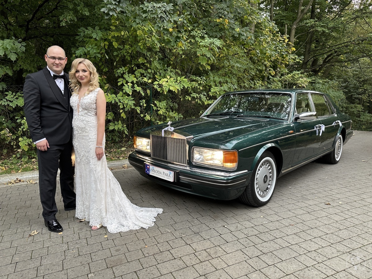 Zielony Rolls Royce Silver Spur IV | Auto do ślubu Kraków, małopolskie - zdjęcie 1