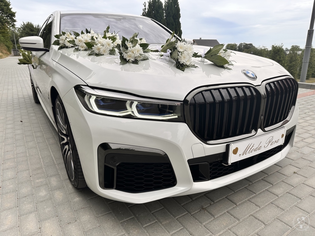 Białe BMW 750LD | Auto do ślubu Gdynia, pomorskie - zdjęcie 1