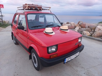 Czerwony Maluch Fiat 126p | Auto do ślubu Rumia, pomorskie