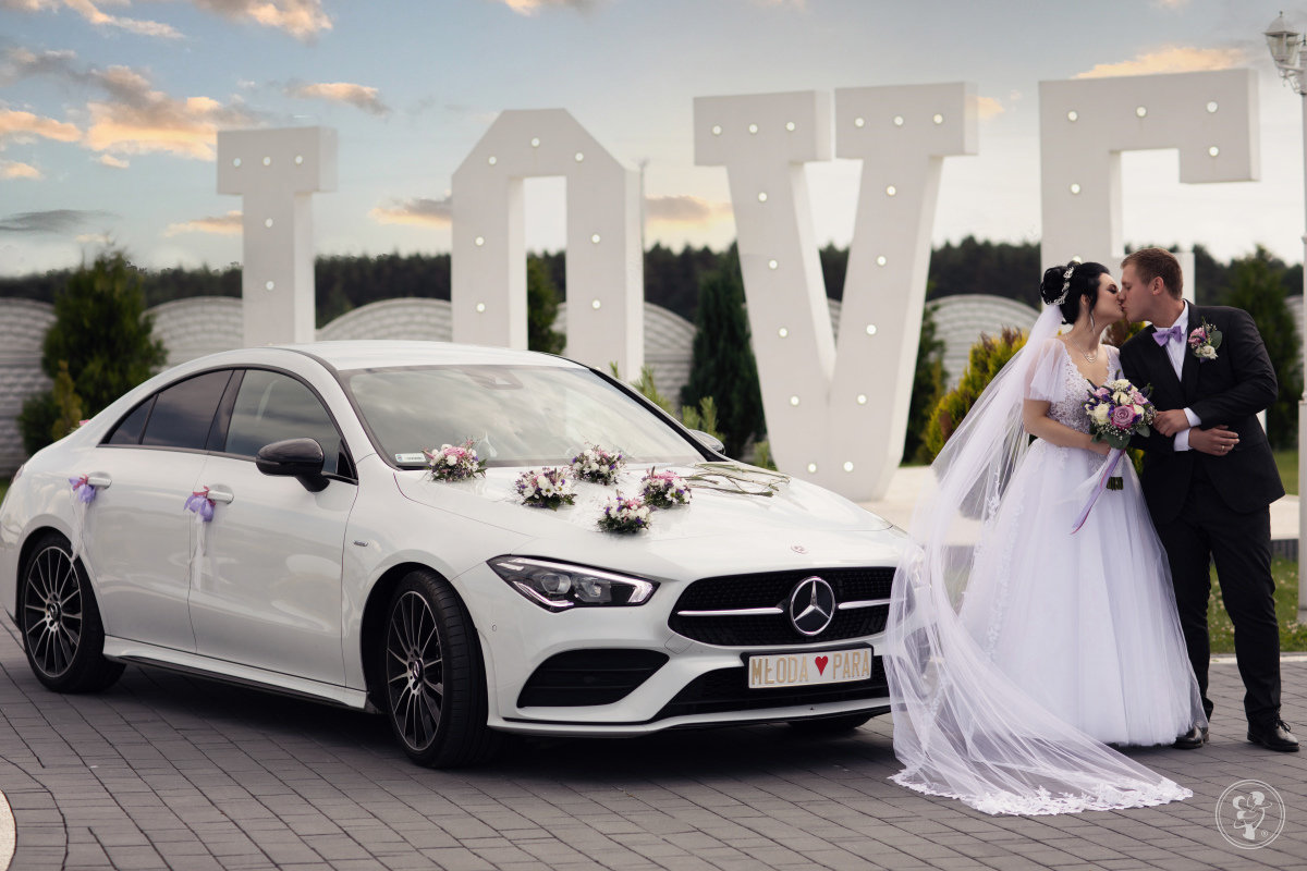 Biały Mercedes CLA AMG 4MATIC | Auto do ślubu Zawiercie, śląskie - zdjęcie 1