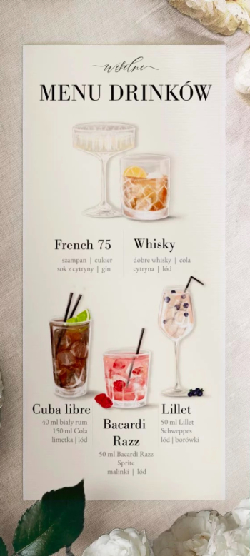 Drink Menu – personalizowana menu drinków do Twojego drink baru - zdjęcie 1