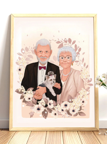 Portret pary – portretowy / podziękowanie dla dziadków - zdjęcie 1