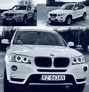 Białe BMW X3 xDrive | Auto do ślubu Rzeszów, podkarpackie
