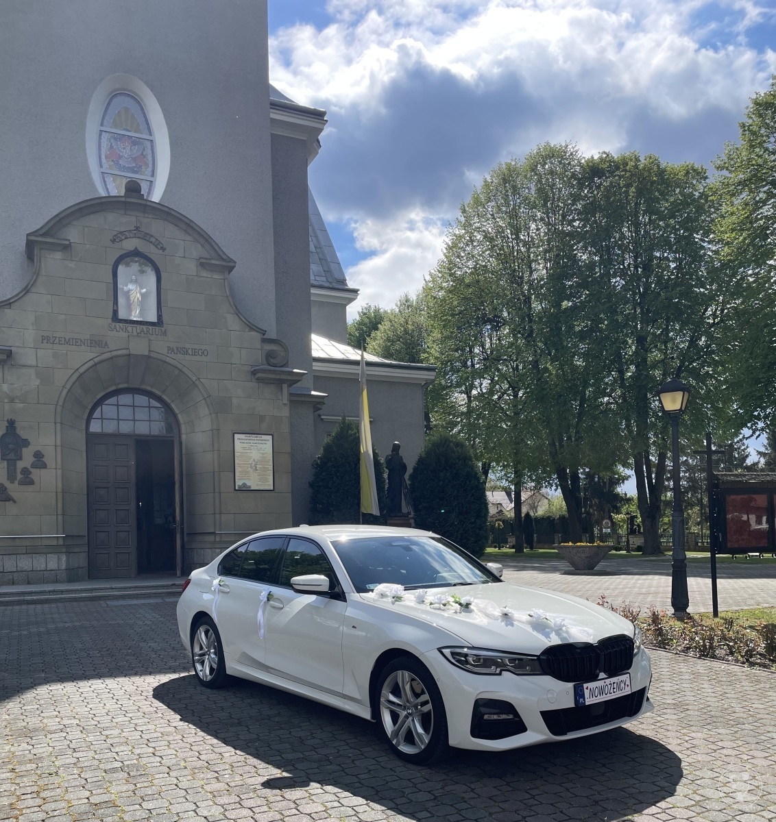 Białe BMW 3 300KM MSport | Auto do ślubu Kolbuszowa, podkarpackie - zdjęcie 1