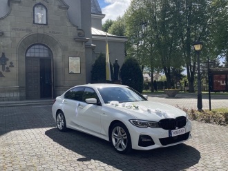 Białe BMW 3 300KM MSport | Auto do ślubu Kolbuszowa, podkarpackie