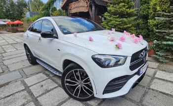 Biały Mercedes GLE Coupe AMG | Auto do ślubu Gorzów Wielkopolski, lubuskie