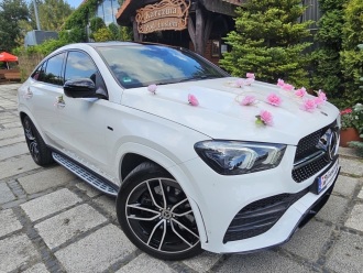 Biały Mercedes GLE Coupe AMG | Auto do ślubu Gorzów Wielkopolski, lubuskie