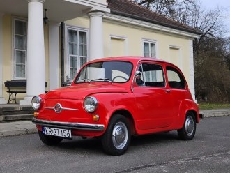 Czerwony Fiat 600D | Auto do ślubu Kraków, małopolskie
