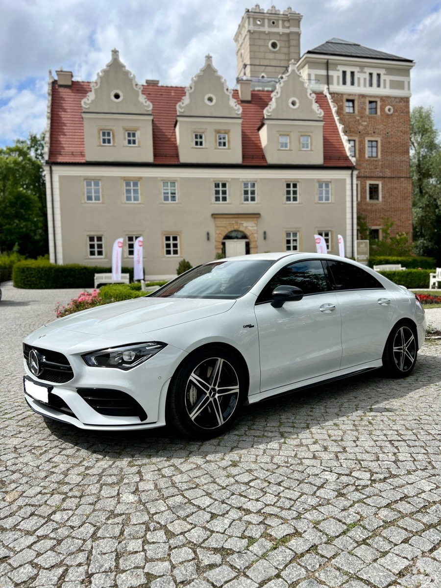 Biały Mercedes CLA 35 Amg | Auto do ślubu Wrocław, dolnośląskie - zdjęcie 1