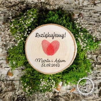 Magnesy na plastrze brzozy- podziękowania dla gości WZÓR 2 - zdjęcie 1