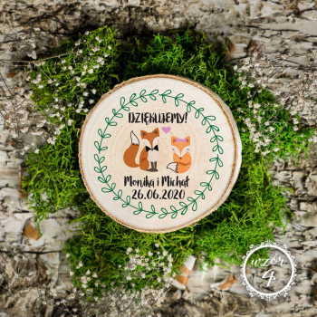 Magnesy na plastrze brzozy- podziękowania dla gości WZÓR 4 - zdjęcie 1