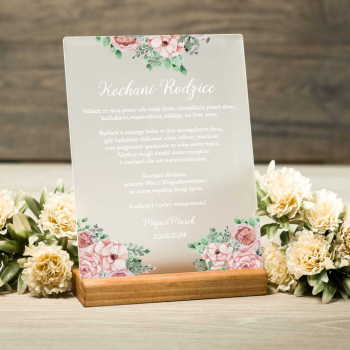 Akrylowe zaproszenie ślubne dla rodziców -satynowe - wzór 115 - zdjęcie 1