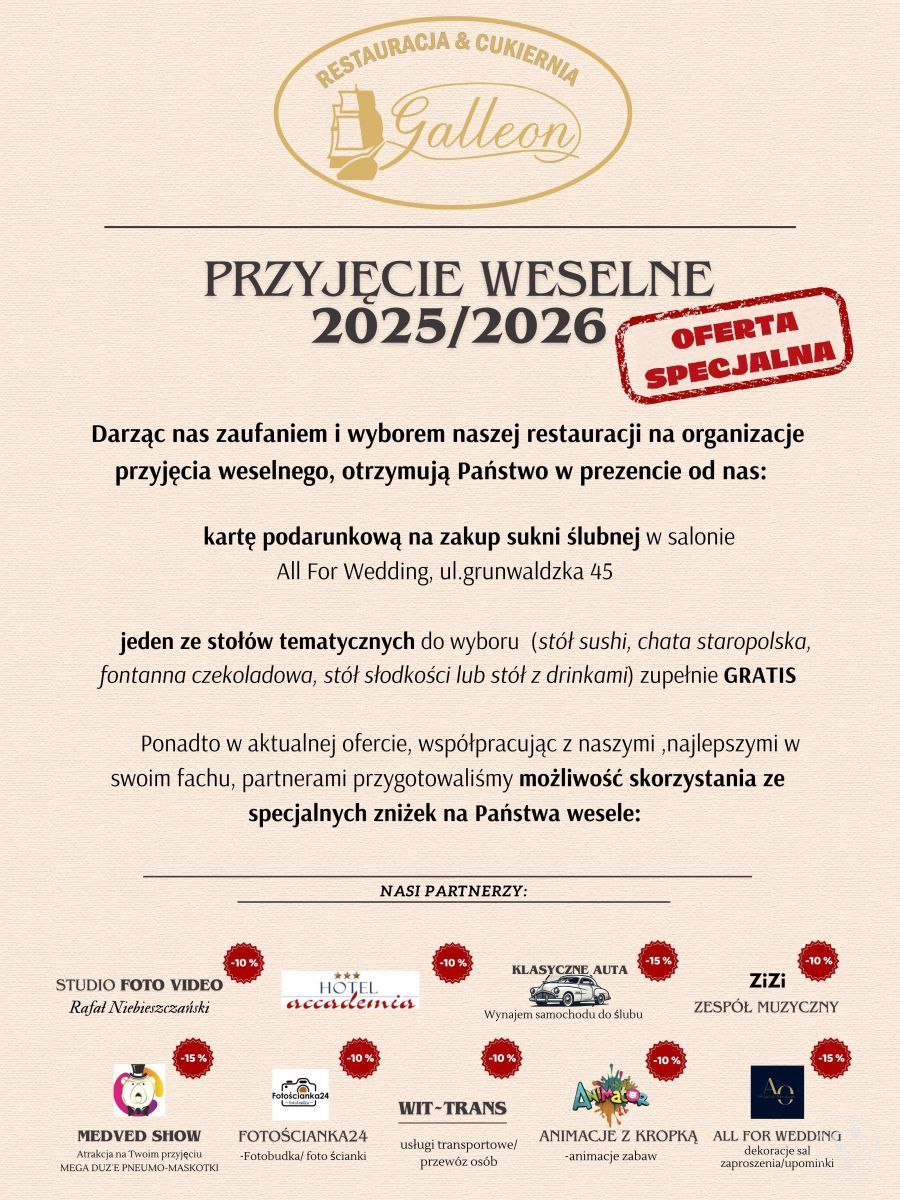 Restauracja Galleon | Sala weselna Przemyśl, podkarpackie - zdjęcie 1