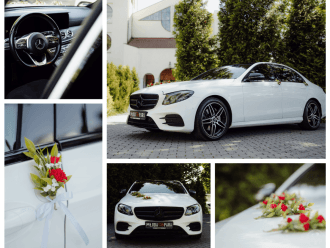 Biały Mercedes-Benz E klasa W213 | Auto do ślubu Łódź, łódzkie
