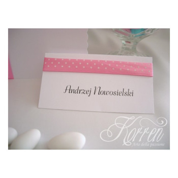 Winietki, winietka ślub, chrzest, komunia : kolory-tasiemki - liliowa 8114 - zdjęcie 1