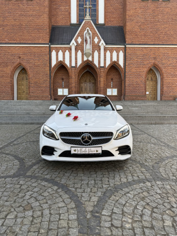 Mercedes C Klasa biała perła | Auto do ślubu Lublin, lubelskie