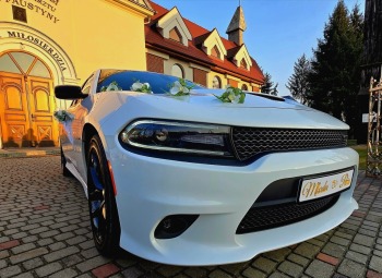 Biały Dodge Charger V8 HEMI | Auto do ślubu Łęczyca, łódzkie