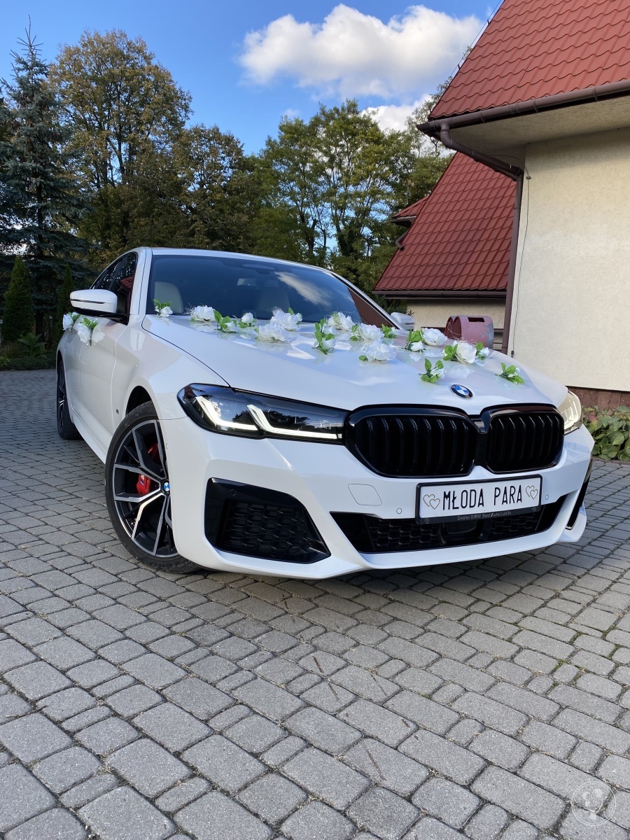 BliWedding - Białe BMW 5 G30 M | Auto do ślubu Lublin, lubelskie - zdjęcie 1