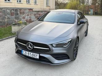 Mercedes CLA, matowy szary | Auto do ślubu Bydgoszcz, kujawsko-pomorskie