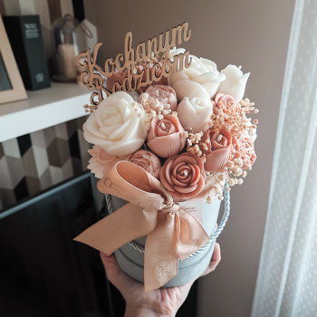 Flowerbox ze świec sojowych PERSONALIZACJA - zdjęcie 1