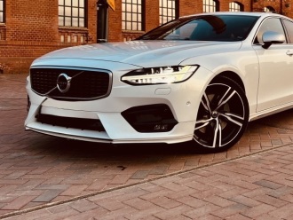 Volvo S90 R-Design biała perła | Auto do ślubu Łódź, łódzkie