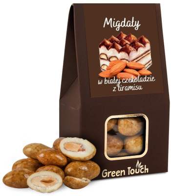 Migdały w białej czekoladzie z tiramisu 100 g - zdjęcie 1