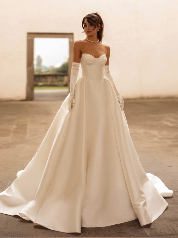 Suknia Ślubna Vivienne Romantyczna w Stylu Sukni Balowej - zdjęcie 1