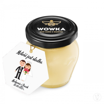 Słoiczek miodu 130g -upominek weselny z personalizacją - zdjęcie 1