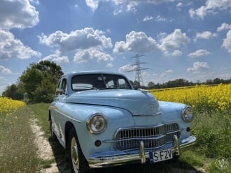 Błękitna Warszawa M20 Garbuska | Auto do ślubu Jastrzębie-Zdrój, śląskie
