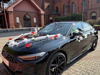 Czarne Audi A5 z 2025 roku | Auto do ślubu Katowice, śląskie