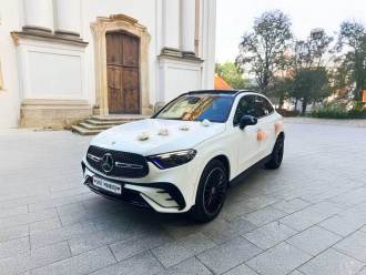 Biały Mercedes GLC SUV z 2024 roku | Auto do ślubu Warszawa, mazowieckie
