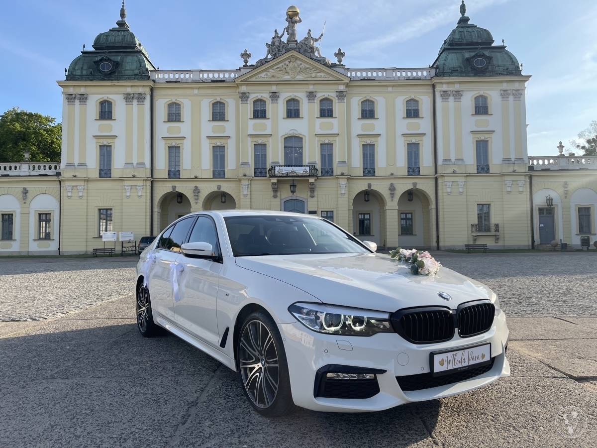 MP Wedding Car - Białe BMW 5 G30 M | Auto do ślubu Białystok, podlaskie - zdjęcie 1
