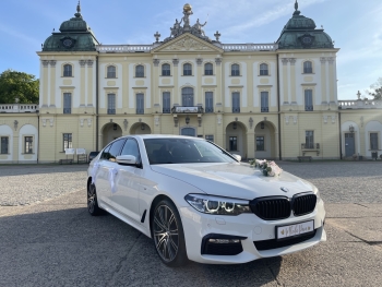 MP Wedding Car - Białe BMW 5 G30 M | Auto do ślubu Białystok, podlaskie
