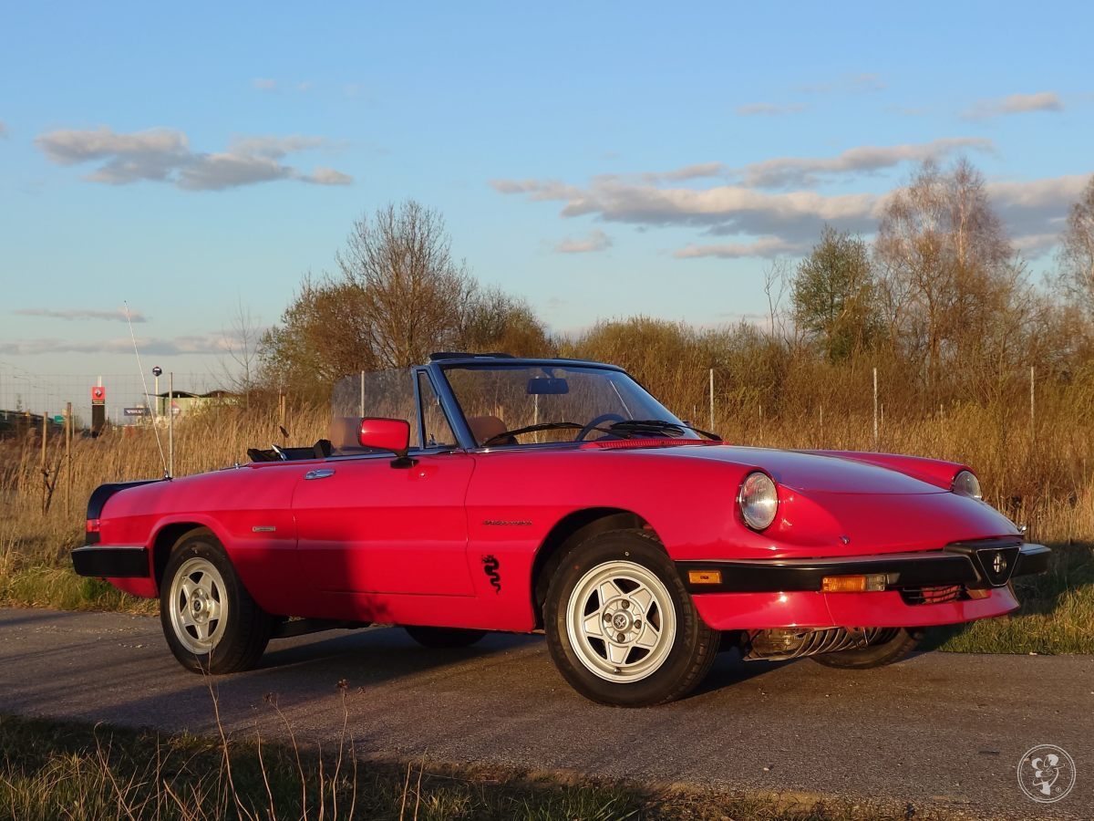 Czerwona Alfa Romeo Spider z 1989r. | Auto do ślubu Warszawa, mazowieckie - zdjęcie 1