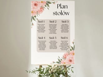 RIVER Plan stołów/Tablica powitalna | Artykuły ślubne Wasilków, podlaskie