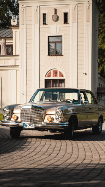 Złoty Mercedes 280 SEL | Auto do ślubu Rzeszów, podkarpackie