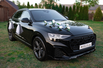 Czarne Audi Q8 S Line / Audi A3 | Auto do ślubu Warszawa, mazowieckie