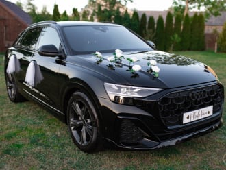 Czarne Audi Q8 S Line / Audi A3 | Auto do ślubu Warszawa, mazowieckie