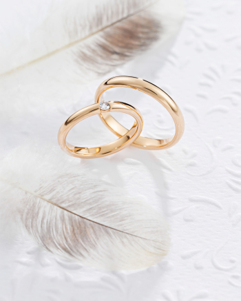 Klasyczne obrączki z diamentem 414 - zdjęcie 1