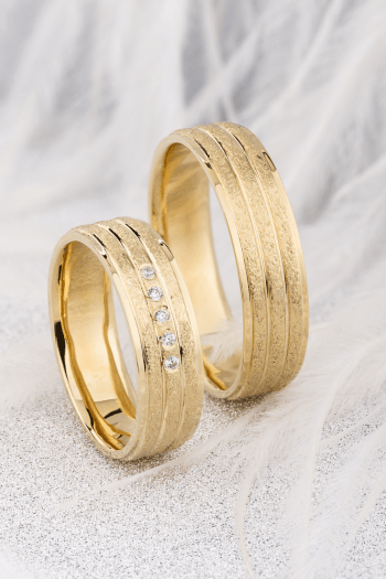 Szerokie matowe obrączki ślubne 247 - zdjęcie 1