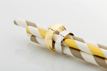 Podwójne nietypowe obrączki ślubne 324 - zdjęcie 1