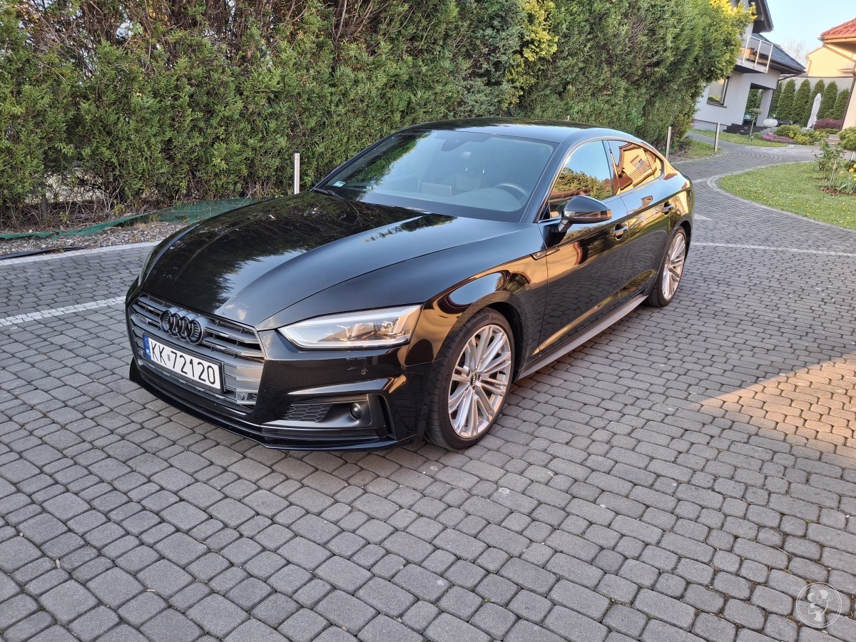 Czarne Audi A5 - Sandra&Marcin | Auto do ślubu Kraków, małopolskie - zdjęcie 1