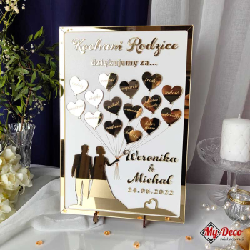 Podziękowanie dla rodziców z pleksi lustrzaną MD343 - zdjęcie 1