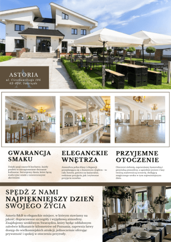 Astoria Bed & Breakfast | Sala weselna Swarzędz, wielkopolskie