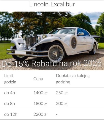 Royal Ride Lincoln | Auto do ślubu Szczecin, zachodniopomorskie